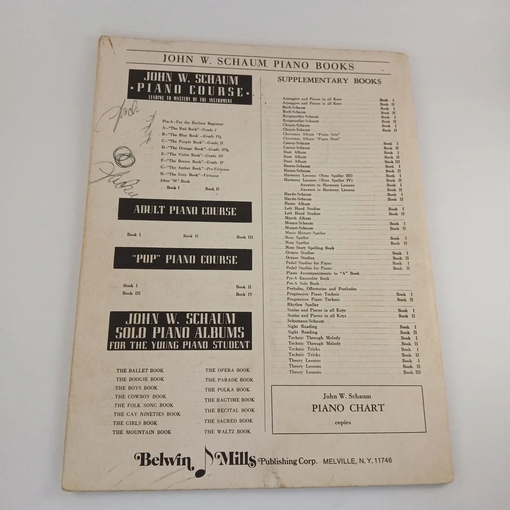 John W. Schaum Popular Piano Pieces: C -- The Purple Book
